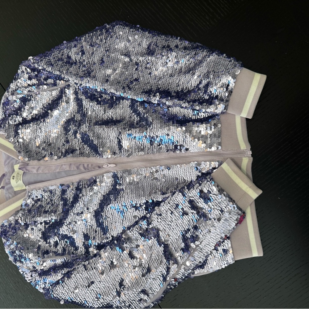 H&M Kids Sequin Jacket - Silver and Gray